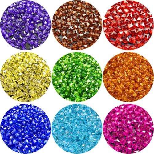 50pcs 10mm Transparent square Acrylic Faceted Beads For Jewellery Makeing DIY Bracelet Necklace Accessories