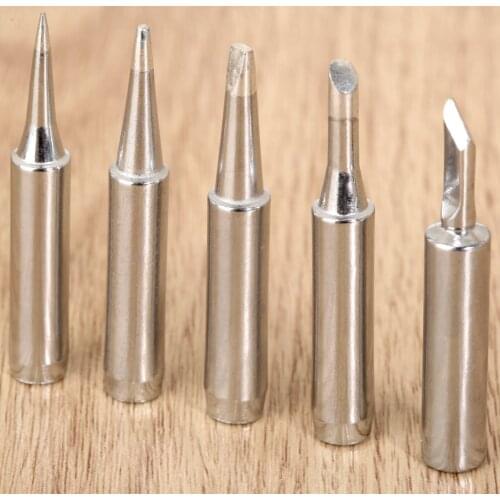 5pc 900M-T Lead-free Soldering Iron Tips Coppe 900M-T-B, 900M-T-I, 900M-T-3C, 900M-T-2.4D, 900M-T-K Soldering Rework Station