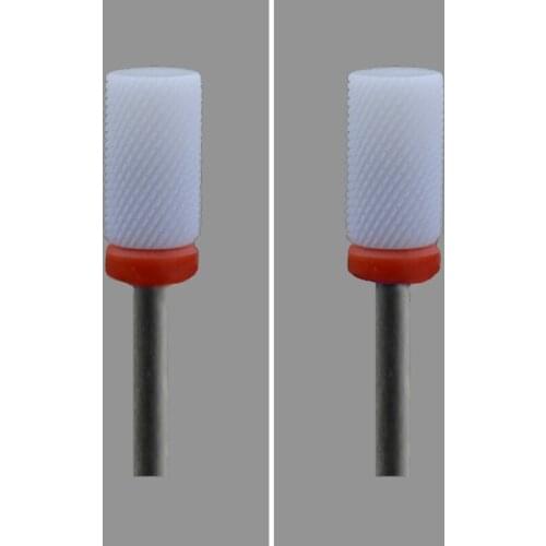 White Ceramic Nail Drill Bit-2Pcs/Lot - Small Barrel Bit - (0093.060)