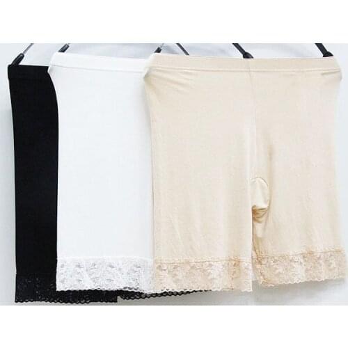 Big yards lace 2017 new fashion Ms fertilizer increased security trousers waist bamboo fiber leggings AX70