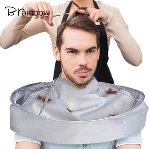 Brainbow 1PC Foldable Barber Cloak DIY Hair Cutting Waterproof Cloak Umbrella Cape Salon Barber Salon Clothes Apron For Haircut