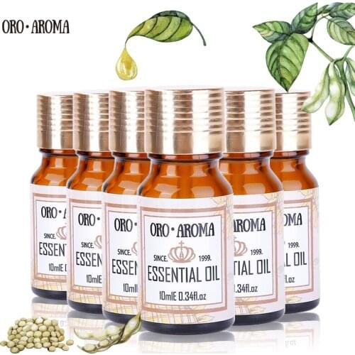 Famous brand oroaroma Musk Patchouli Coffee Melissa Castor Pumpkin Seed Essential Oils Pack For Aromatherapy Spa Bath 10ml*6
