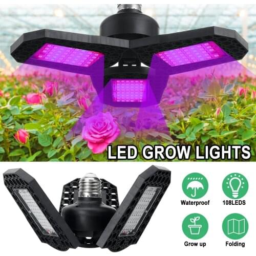 LED Phyto Lamp E27 100W 200W 300W Full Spectrum LED Grow Light Horticole Indoor Seedlings Flower Grow Tent Box IP20 Waterproof