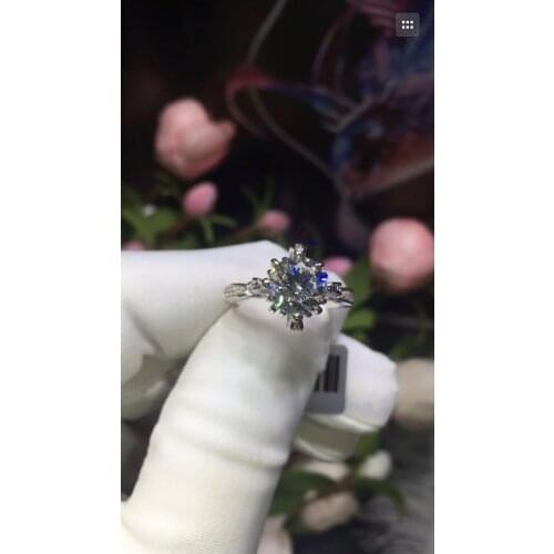 CAR011 2carat8MM NSCD synthetic Gem rings,chrysanthemum Ring