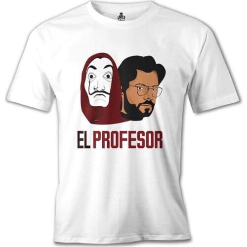 La Casa De Papel El Profesor Printed White Men Women Unisex Tshirt High Quality Famous Turkish Fabric Textile T-shirt Production