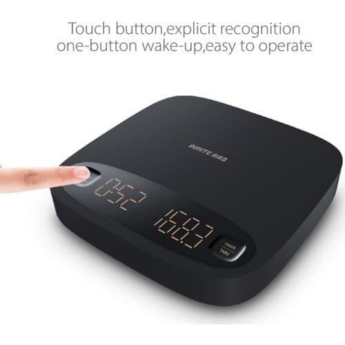 Drip Coffee Scale with Timer USB Household Kitchen Scale 2KG/0.1g Portable Electronic Digital Kitchen Scale Rechargeable Scales