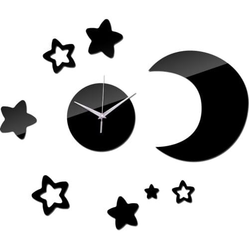 New sale living room quartz acrylic clock home decoration 3d mirror wall clocks modern diy watch sticker