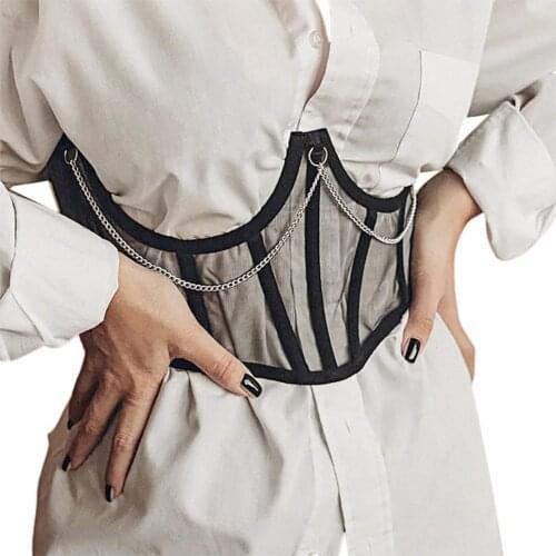 Summer Tube Mesh Black Crop Top-Lace Up Women Party 2021 See Through Sleeveless Corset Short Wrap Tank Top Sexy Elastic Belt