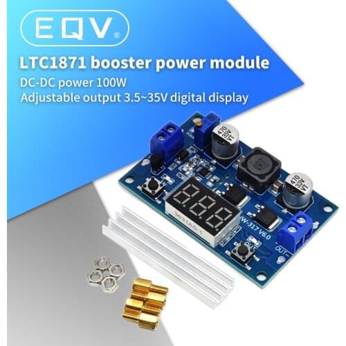 LTC1871 DC DC Step Up Booster Converter 3-35VDC to 3.5-35VDC + LED Voltmeter DC-DC Step Up Module Power Supply Voltage Regulator