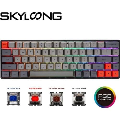 SKYLOONG SK68 Hot-swap RGB Mechanical Keyboard With PBT GSA Keycaps Programmable Macros Wired Gaming Keyboard For Mac/Win/PC