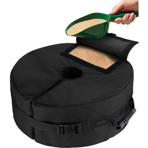 Patio Umbrella Bottom Sandbag with Stand 70 LBS Large Backyard Filling Heavy Round Weight Sandbag Sunbrella Sandbag Deck Filling