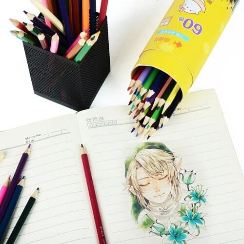 Colored Pencil Set 60Colors Children Painting Pencils Eco-friendly 2B Coloring Drawing Pencil Stationery For School Art Supplies