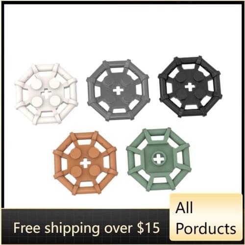 10PCS High-Tech Assemble Particle 2X2 With Eight Bezels Plate 75937 30033 Building Blocks Kit Part Idea DIY Toy For Children Kid