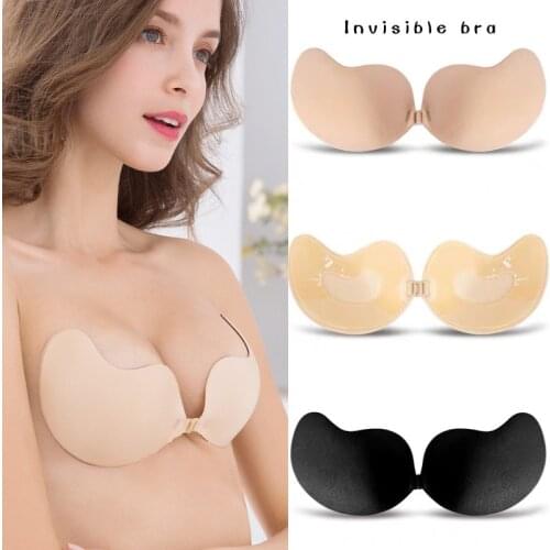 Womens reusable nipple cover silicone bra pushups self-adhesive invisible breast stickers strapless tape bra pads