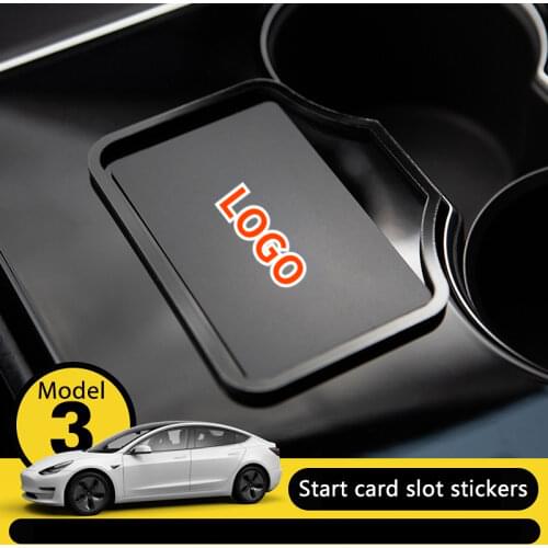 For Tesla Model3 Card Position Sticker Fixed Key Card Package Central Control Start Card Stopper
