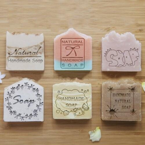 Natural handmade soap acrylic seal Mini DIY natural organic glass stamp chapter