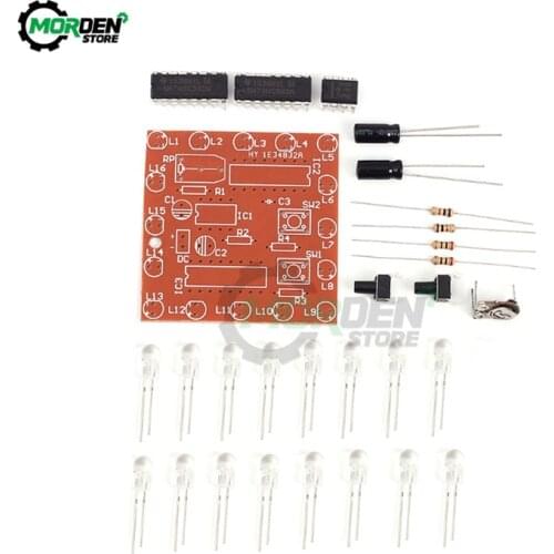 NE555+74HC595 16 Bit 16 Channel Light Water Flowing Lights DIY Kit Welding Practice Board LED Module