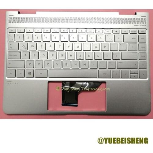 YUEBEISHENG NEW For HP Spectre X360 13-AC 13-W palmrest LA Latin Keyboard upper cover 907335-161