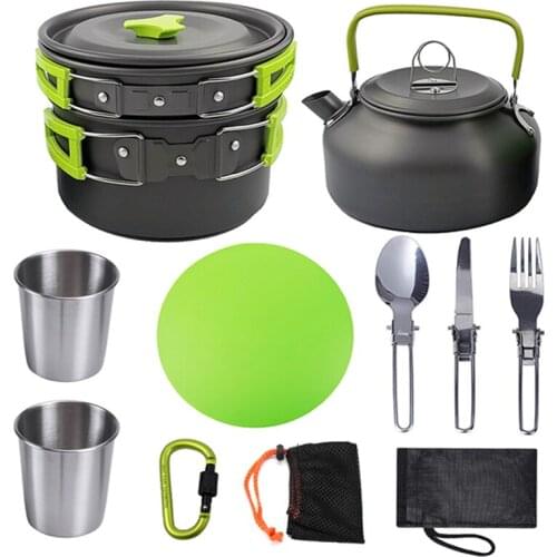 Outdoor Camping Portable 3-4 People Picnic Cookware Supplies Self-Driving Tour Equipment Portable Multi-Function Combined And Po
