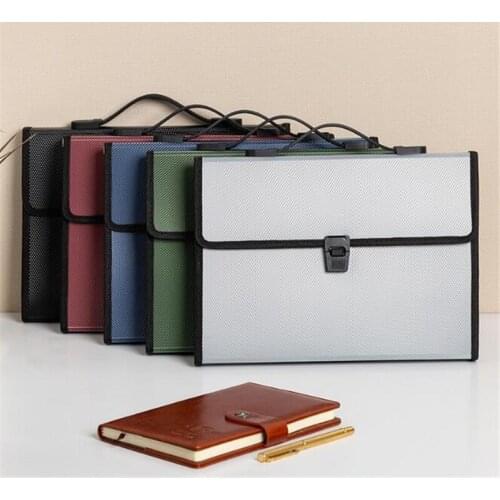 Portable Accordion Expanding File Folder Document Organizer Portfolio Holder 13 Pockets A4 Size Large Capacity File Filing Bag