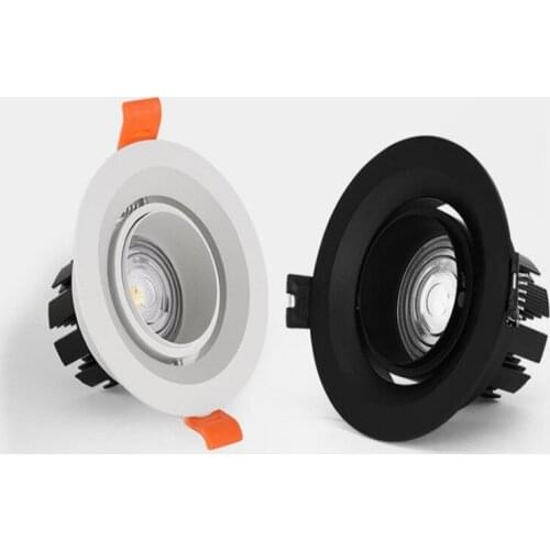 Dimmable LED Embedded Zoom 15-60 degrees COB Downlights 8W 12W 15W 20W25W30W Ceiling Lamp Spot Lights AC110-220V Indoor lighting