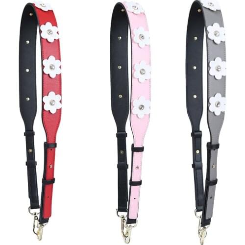 Women Flower Leather Shoulder Bag Strap New PU Casual Adjustable Handbag Belts For Female 2020 Colorful Bag Parts Accessories
