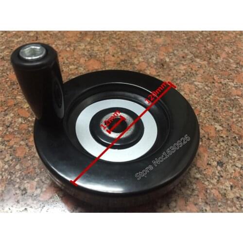 FREE SHIPPING Free shipping 12mm x 120mm Back Ripple Hand Wheel w Removable Revolving Handle