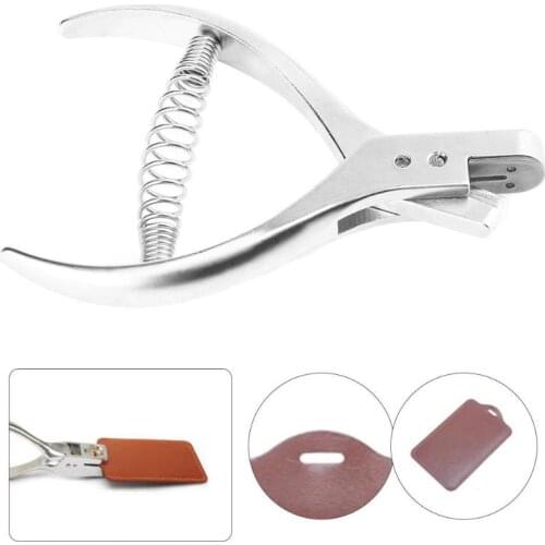 Steel Handheld Slot Puncher ID Card Photo Badge Hole Punching Tool for Leather Craft Punches DIY Hand Tools