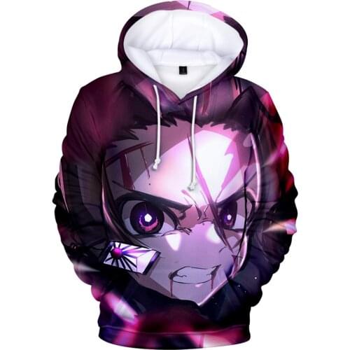 Popular Comic Ghost Blade 3D Hoodies Men Women Casual Sweatshirts New 3D Print Demon Slayer Hoodies kid Cartoon leisure Hooded