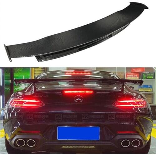 High Quality CARBON FIBER REAR WING TRUNK LIP SPOILER FOR Mercedes-Benz AMG GT GTS GTR Coupe 2015 2016 2017 2018 2019 2020 2021