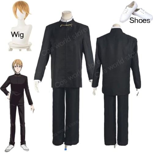 Japan Kaguya-sama: love is War Cosplay Costume Shirogane Miyuki Black Top Pants School Uniform Activity Party Men Anime Costume