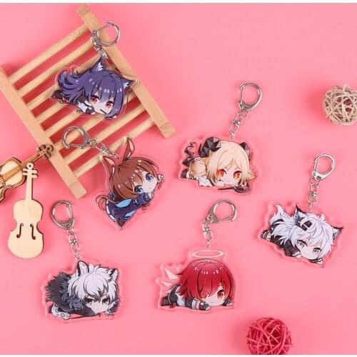 Woman Keychain Arknights Figure Key Chain Man Kawaii Ansel Perfumer Cliffheart Skadi Schwarz Cuora Exusiai Cute Acrylic Llaveros