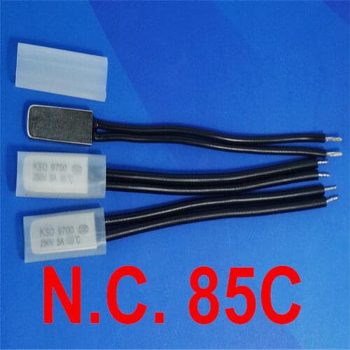 10pcs/lot) 85C KSD9700 Normally Close Thermostat, Temperature Switch, NC85Celsius, Bimetal Disc