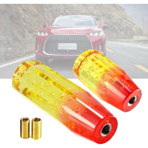 10cm/15cm Universal Car Crystal Transparent Bubble LED Shift Knob Manual Shifter Gear Stick Shift Lever with Adapters