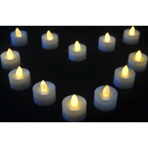 12pcs/lot LED Tea light Battery Flicker Flameless Tea Light Candles For Wedding Birthday Party Christmas Home
