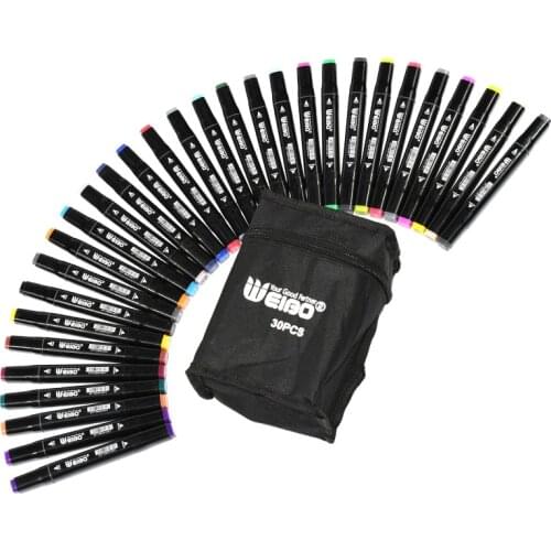 24/30/36/40/48 Colors Mega Drawing Marker Pen Покраска цветовых маркеров alchohol based marker pen double Brush Pen Art Supplies