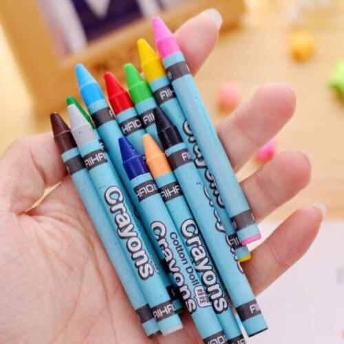 24pcs/set Korea Wax Caryon Drawing Pencil Kids Art Oil Painting Stick Pencils School Office Stationery Birthday Gift