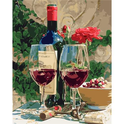 40*50 DIY Acrylic Paint By Number,Home Wall Decorations，Birthday Present，Enjoy Red Wine,Factory Outlet,2021The New
