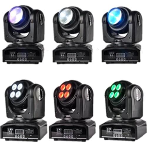 6pcs 4x10W+1x10W Double Face LED Spot Light,Two Sides Disco LED Moving Head Stage Lighting ,RGBW 4in1 LED Wash Beam Effect Light