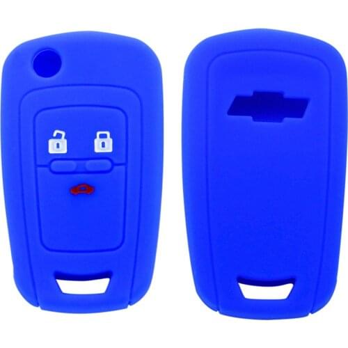 Suitable for Chevrolet Cruze Aiweiou Chuangku key cover silicone folding 3 button car remote control protective cover colors