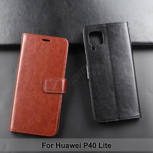 For Huawei P40 Lite Flip Wallet PU Leather Case Cover
