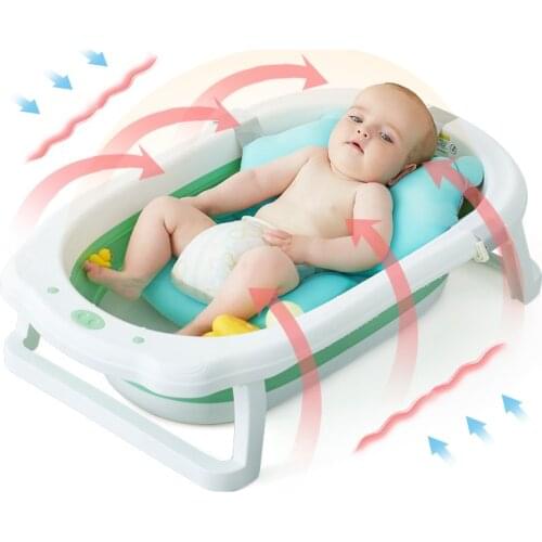 Baby Tub Home PP+TPE Baby Cartoon Style Folding Tub Thickened Large Childrens Bath Tub Newborn Bath Barrel Supplies