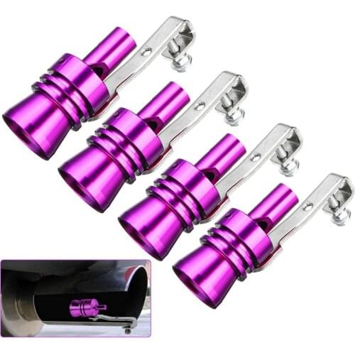 Purple Aluminum Turbo Sound Whistle Exhaust Muffler Simulator Pipe Blow-Off Valve S/M/L/XL