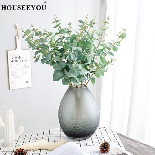 Simulation Green Plants Eucalyptus Leaves Wall Material Decoration Fake Family Shop Garden Money Flower