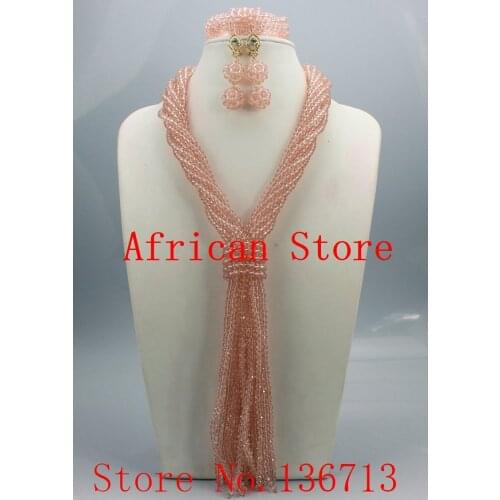 Fashion African Handmade Beads Layer Jewelry Set Women Summer Winter Choker Necklace Earrings Female Mother Party Gifts R846