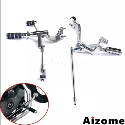 Chrome Motorcycle Footrest Foot pegs Forward Control Kit For Harley Sportster 48 1200 Forty Eight XL1200X 2014 2015 2016 2017