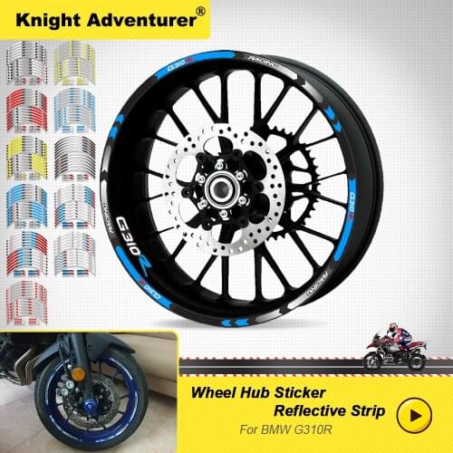 Hot Motorcycle Racing equipment Accessories Wheel Tire Rim Decoration Adhesive Reflective Decal Sticker For BMW G310R g310 r