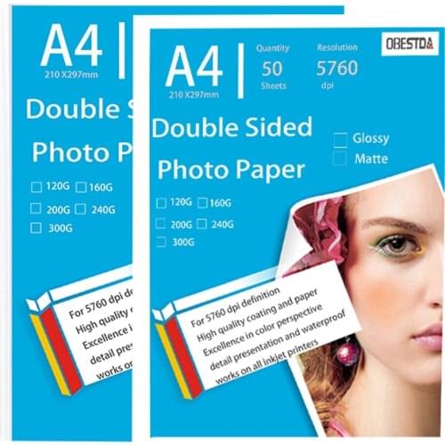 Coated paper A4 glossy matte photo paper double-sided printing color inkjet high gloss business card photo paper 160g cardboard