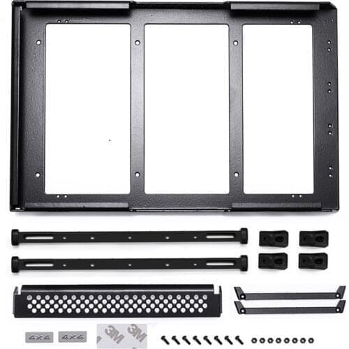 Metal DJ Luggage Frame Luggage Rack Upgrade Parts for 1:10 Wrangler Trx-4 bronco TRX6 Benz C