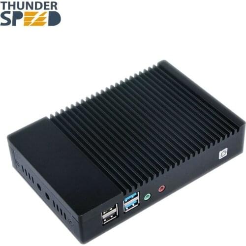 DHL Free shipping Fanless Mini PC Windows 10 Linux Mini Computer Quad Core TV BOX 4G RAM 128G SSD Wifi Bluetooth VGA HDMI HOT